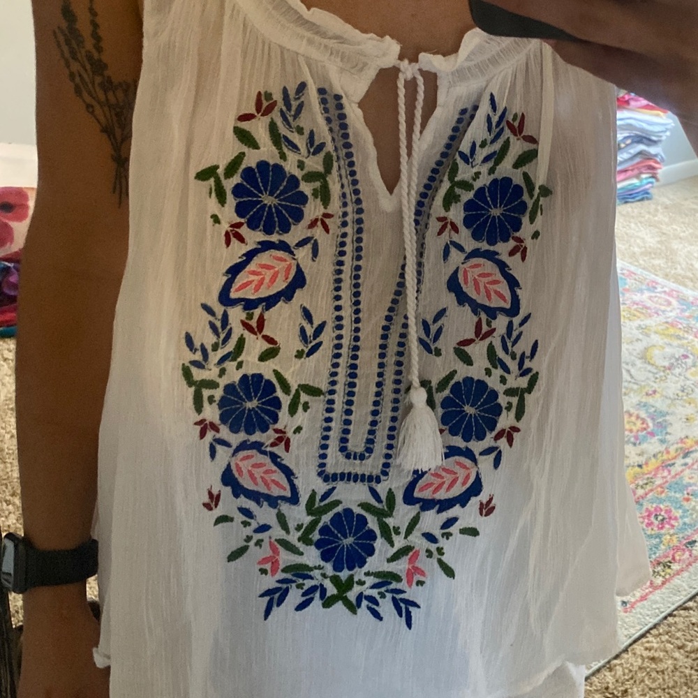 American Eagle Embroidered Tank